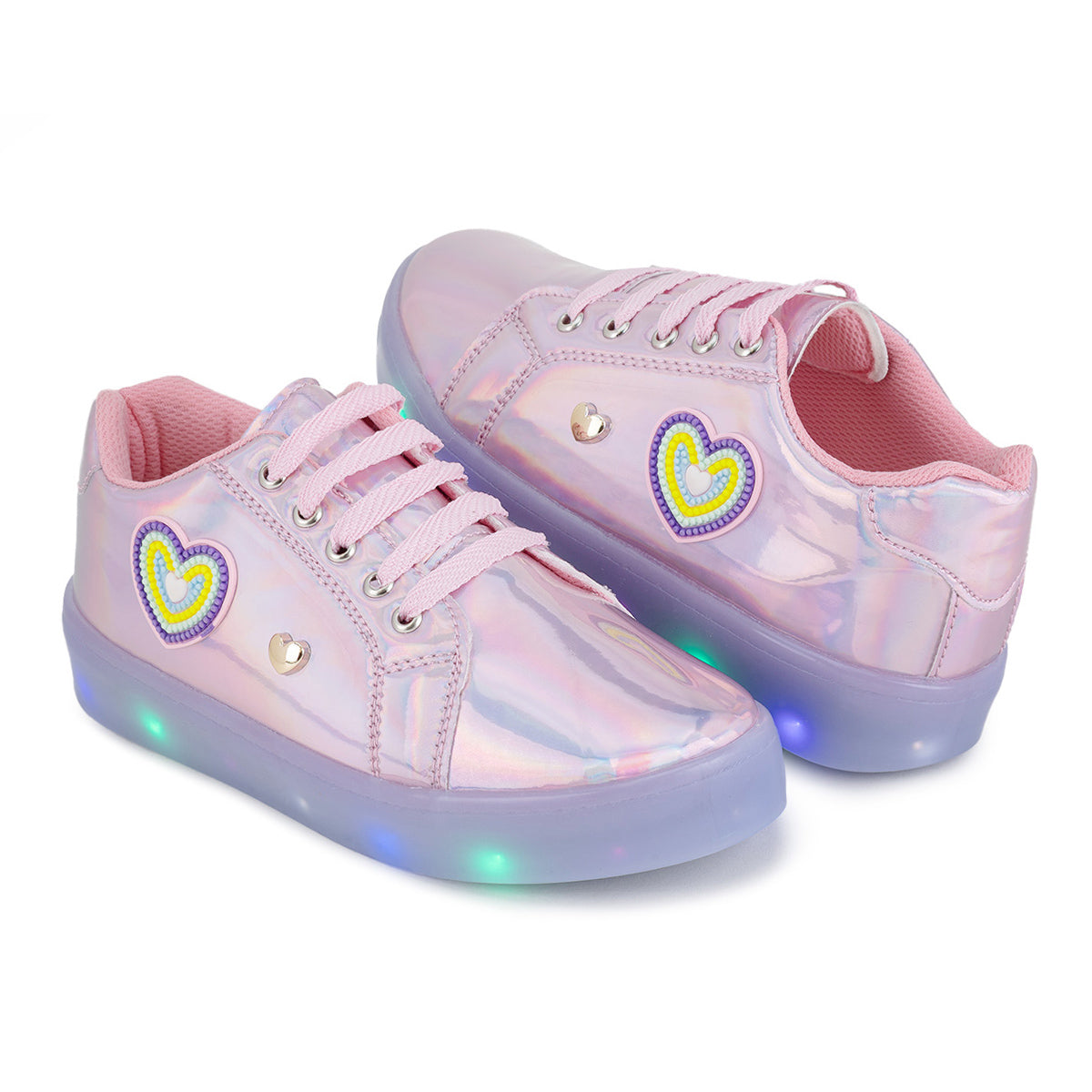 Tenis sales led rosa