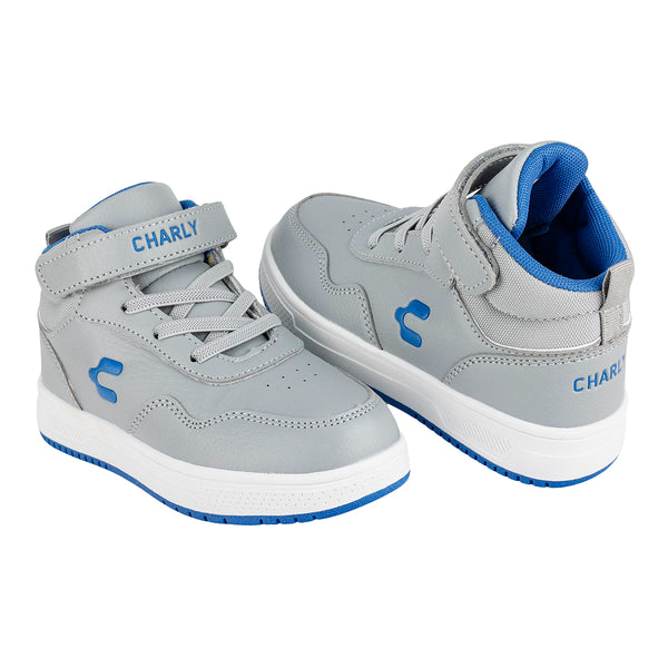 Tenis Moda Casual Exertion Niño Charly 06257/58 Gris/Azul-Blanco/Verde