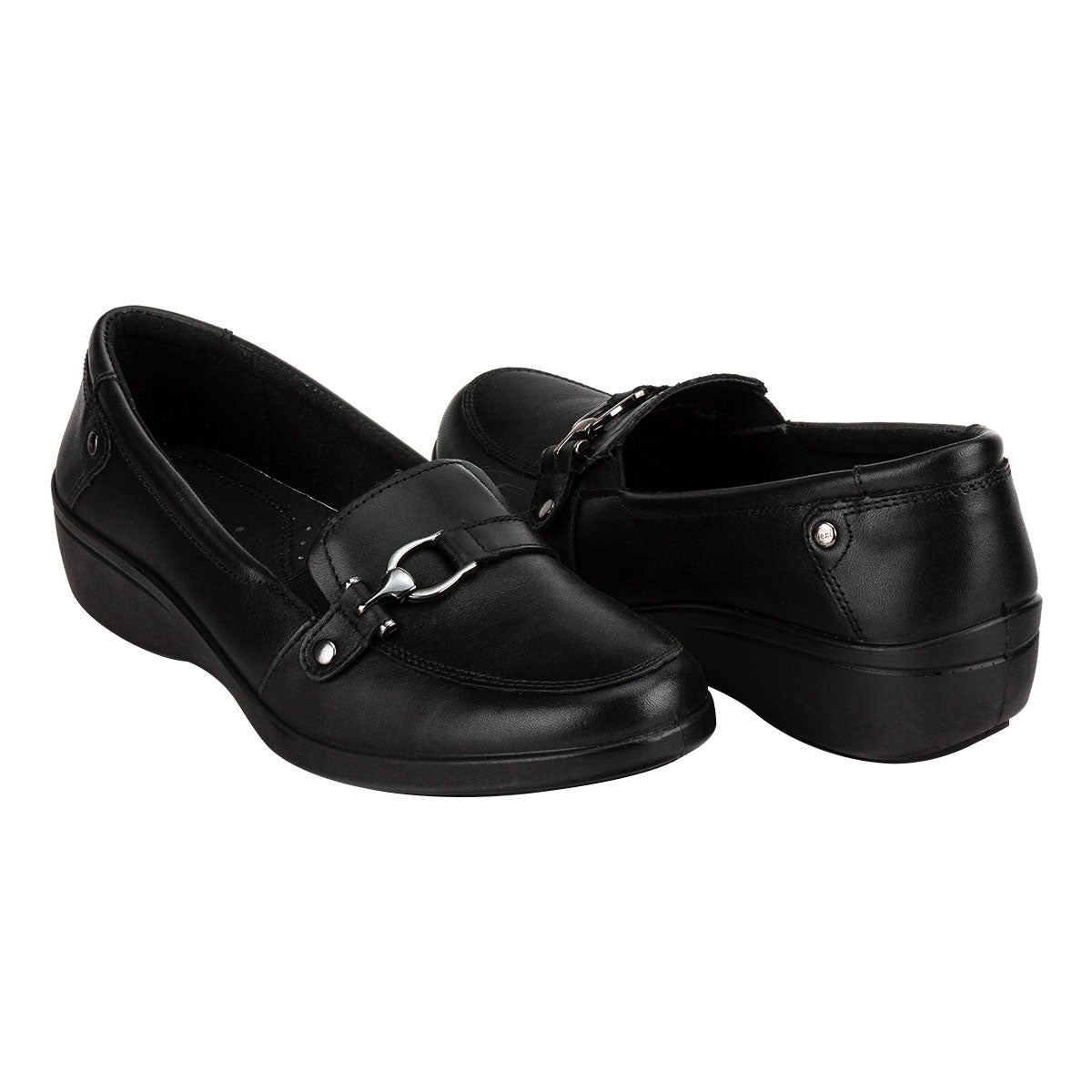 Zapato Cómodo Hebilla Negro Dama Flexi 01564