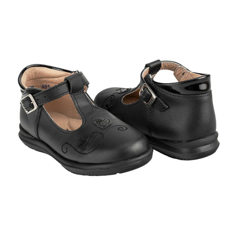 Zapato Clásico Negro Hebilla Niña Dogi 05508