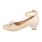 Zapato Elegante Moño Niña Caramel 04631/04853 Beige-Blanco